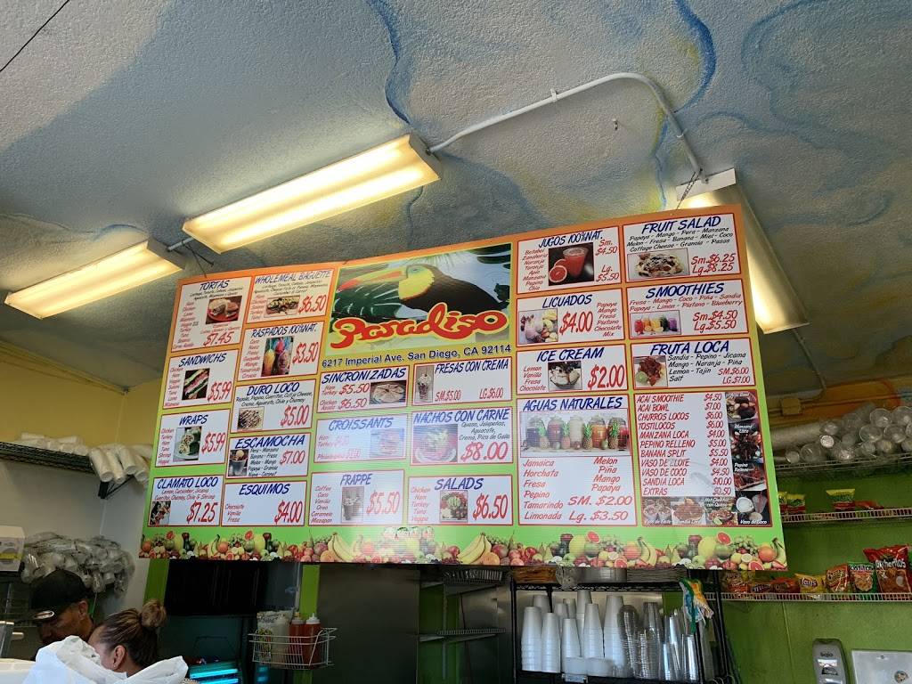 Paradiso Fruit | restaurant | 4214, 6217 Imperial Ave, San Diego, CA 92114, USA | 6196742286 OR +1 619-674-2286