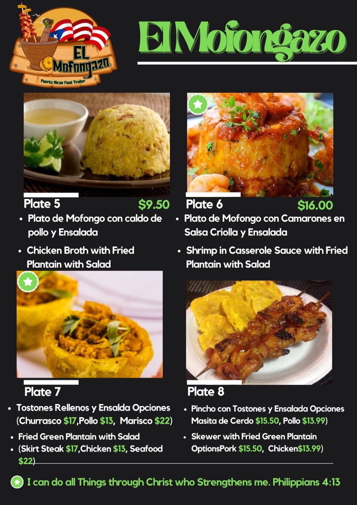 El Mofongazo food trailer | restaurant | 308 Village Rd NE, Leland, NC 28451, USA | 9102320962 OR +1 910-232-0962