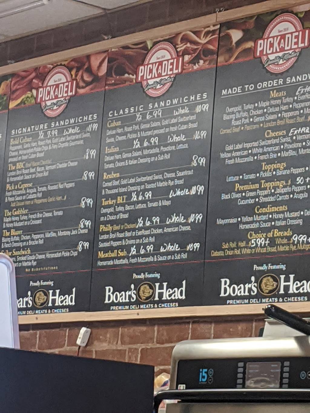 Pick-A-Deli | restaurant | 13664 Walsingham Rd, Largo, FL 33774, USA | 7273030056 OR +1 727-303-0056