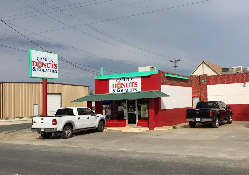 Campus Donut & Kolaches | bakery | 1000 S Chadbourne St, San Angelo, TX 76903, USA | 3257036383 OR +1 325-703-6383