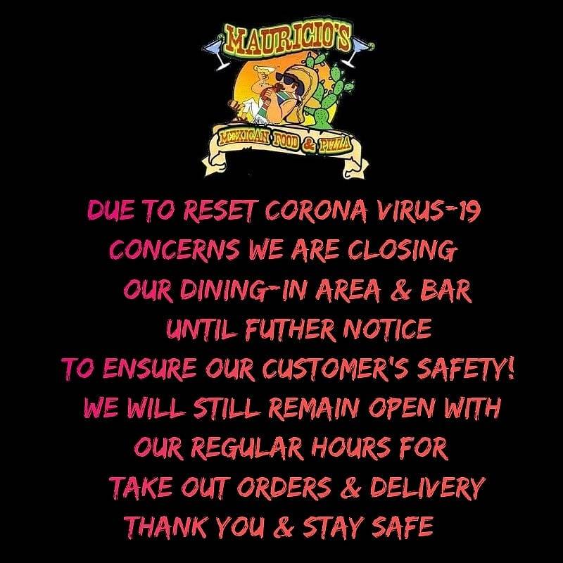 Mauricios Mexican Food & Pizza Cantina | restaurant | 245 E Rowland St, Covina, CA 91723, USA | 6263313546 OR +1 626-331-3546