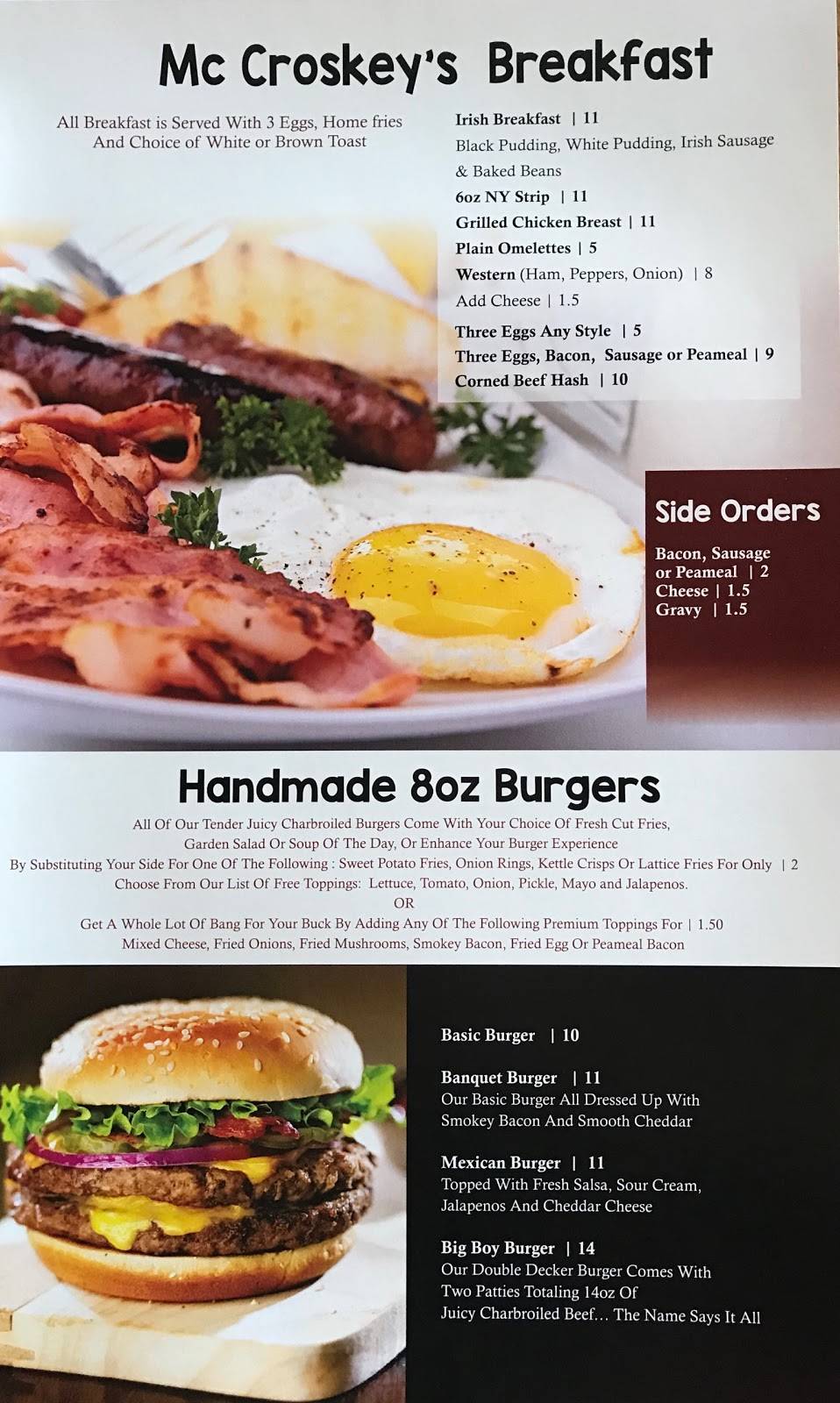 Mc Croskeys Pub and Grill | restaurant | 74 Hymus Rd, Toronto, ON M3C 1L7, Canada | 6473513951 OR +1 647-351-3951