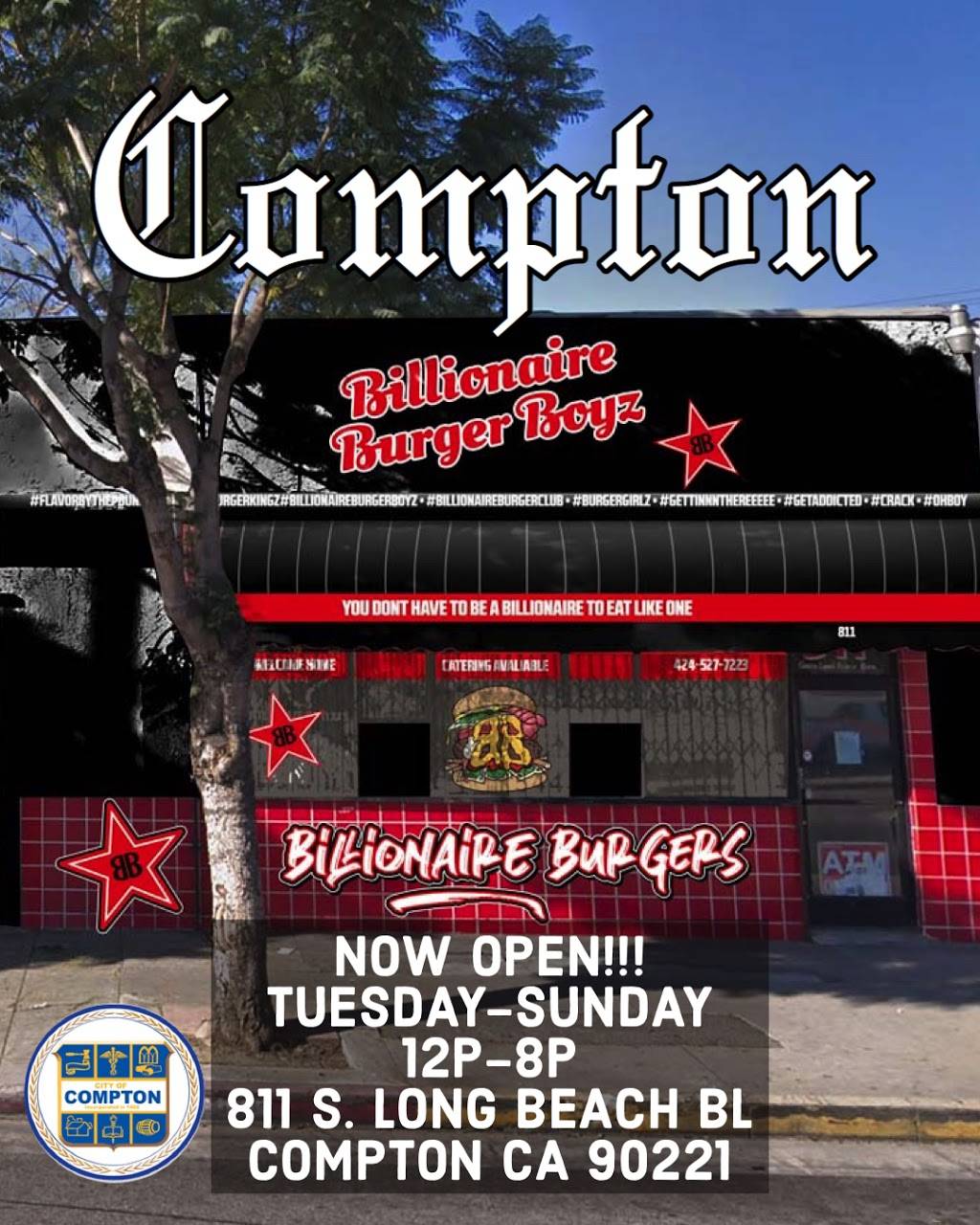 Billionaire Burger Boyz Compton | restaurant | 811 S Long Beach Blvd, Compton, CA 90221, USA | 3105544116 OR +1 310-554-4116
