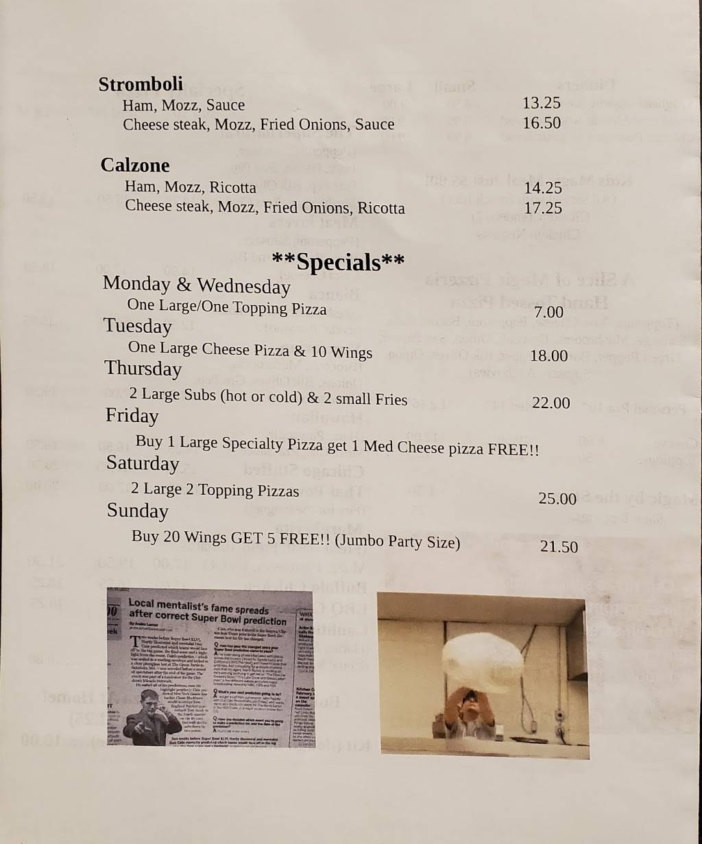 A Slice of Magic Pizzeria | restaurant | 5782 Forrest Ave, Dover, DE 19904, USA | 3025267667 OR +1 302-526-7667