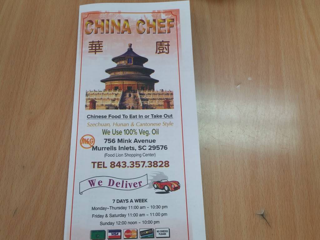 China Chef | restaurant | 756 Mink Ave, Murrells Inlet, SC 29576, USA | 8433573828 OR +1 843-357-3828
