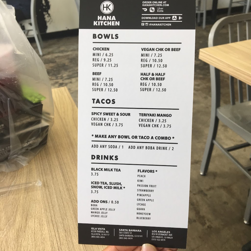 Hana Kitchen Los Angeles | restaurant | 854 N Vermont Ave, Los Angeles, CA 90029, USA | 3235226967 OR +1 323-522-6967