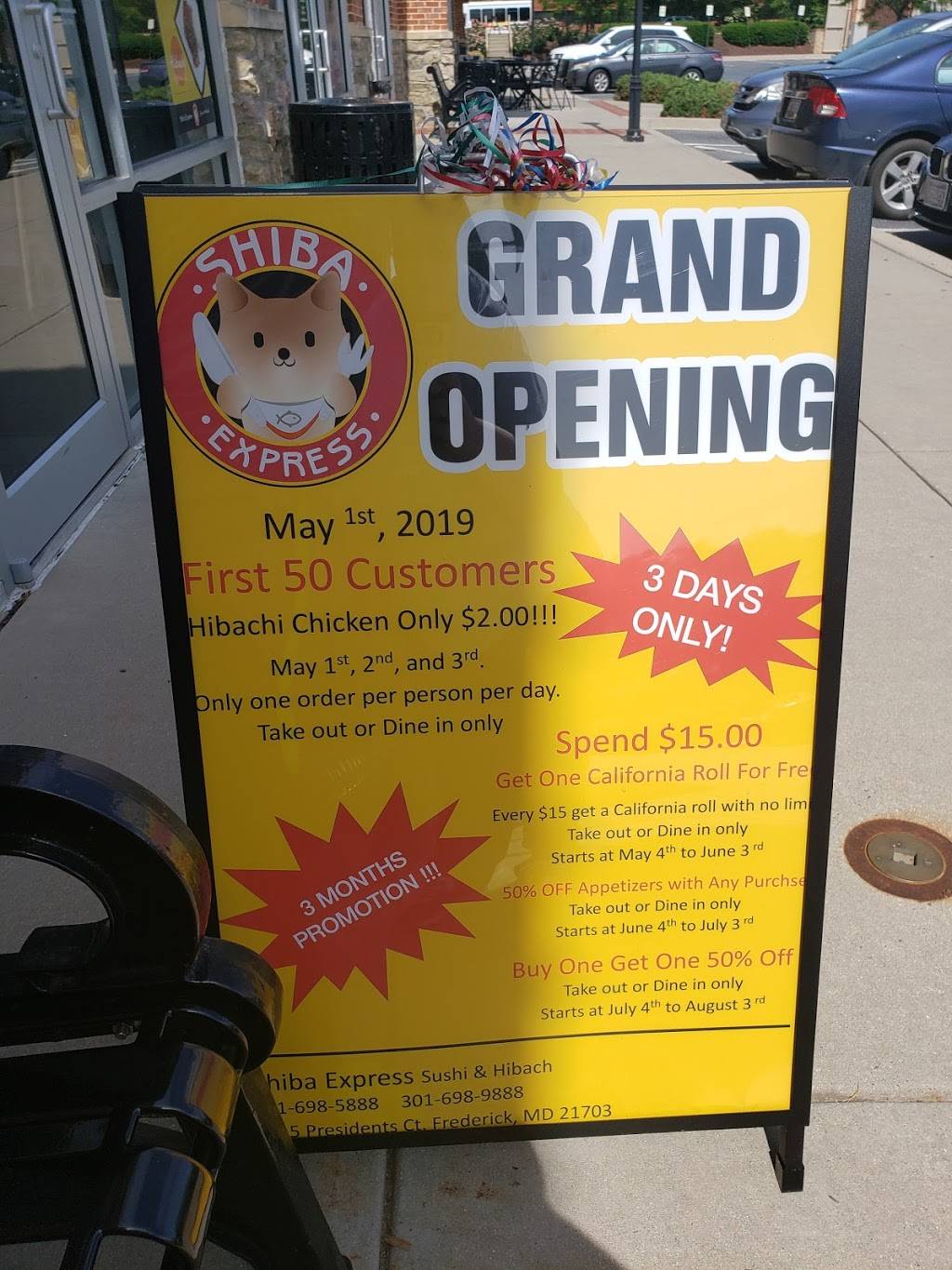 Shiba Express | restaurant | 5215 Presidents Ct, Frederick, MD 21703, USA | 3016989888 OR +1 301-698-9888