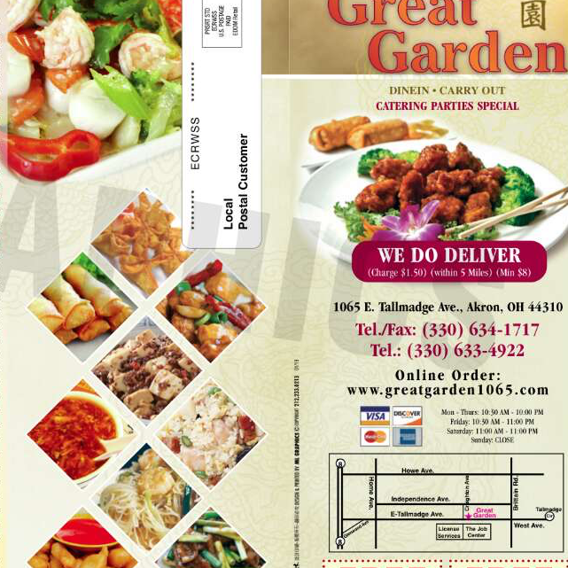 Great Garden | restaurant | 1065 E Tallmadge Ave, Akron, OH 44310, USA | 3306341717 OR +1 330-634-1717