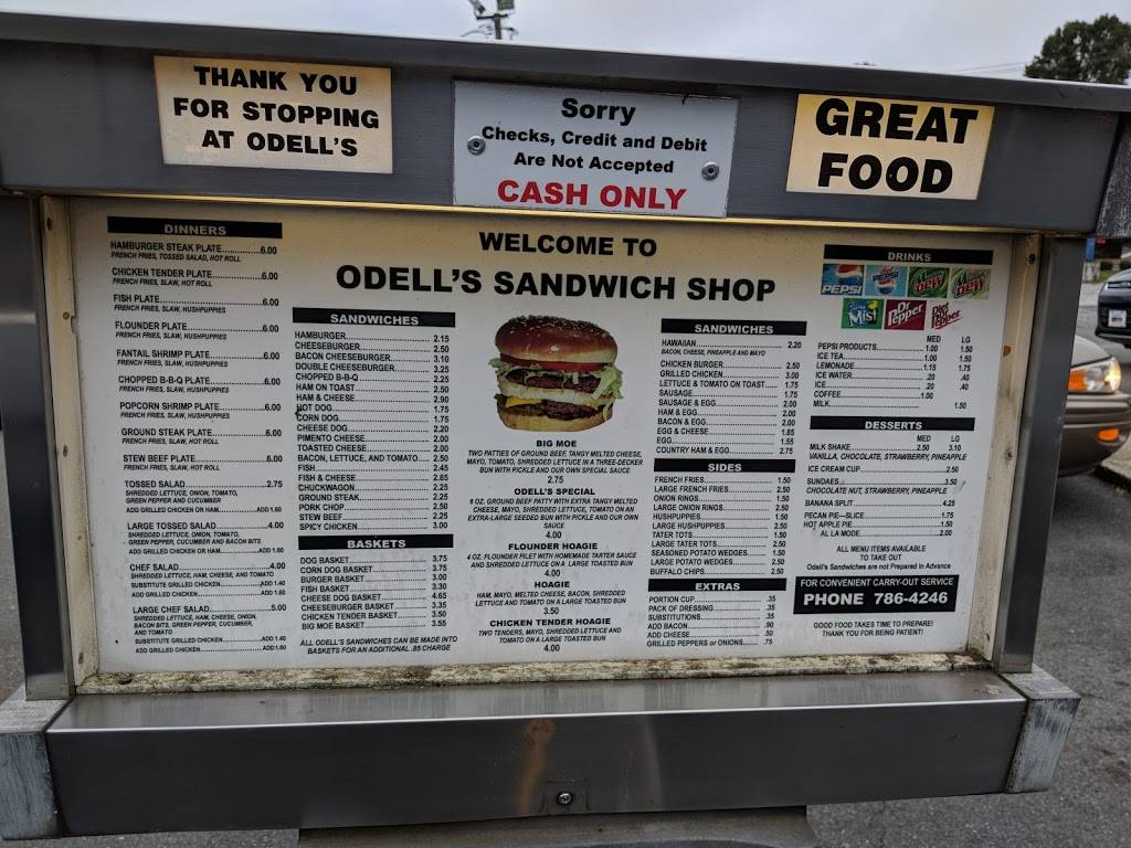 ODells Sandwich Shop | restaurant | 1224 W Pine St, Mt Airy, NC 27030, USA | 3367864246 OR +1 336-786-4246