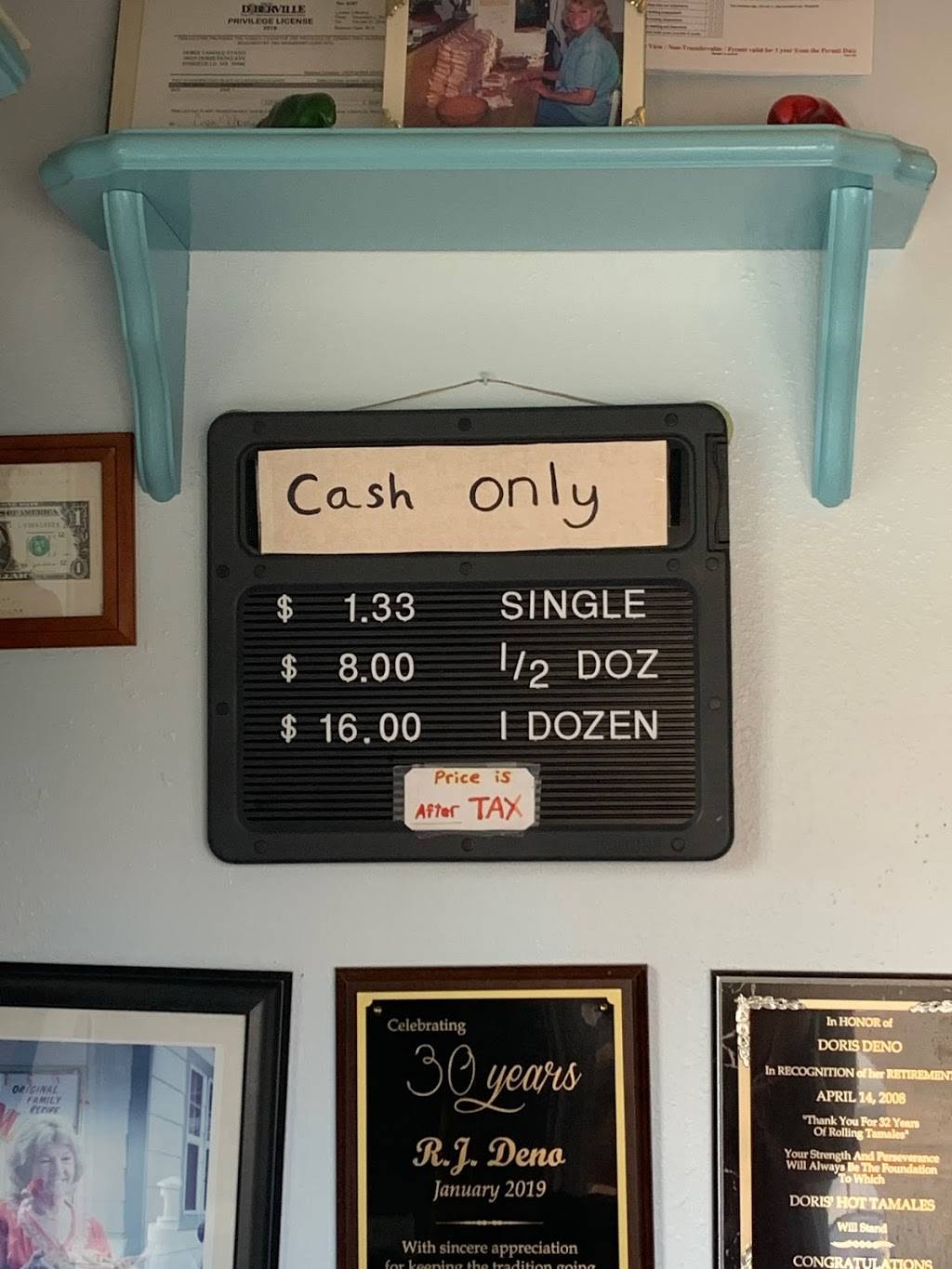 Doris Hot Tamales | restaurant | 10029 Doris Deno Ave, DIberville, MS 39540, USA | 2283920232 OR +1 228-392-0232