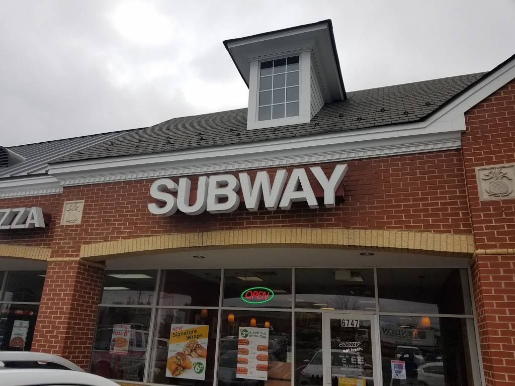 Subway Restaurants | restaurant | 6747 Lea Berry Way, Haymarket, VA 20169, USA | 7037531115 OR +1 703-753-1115