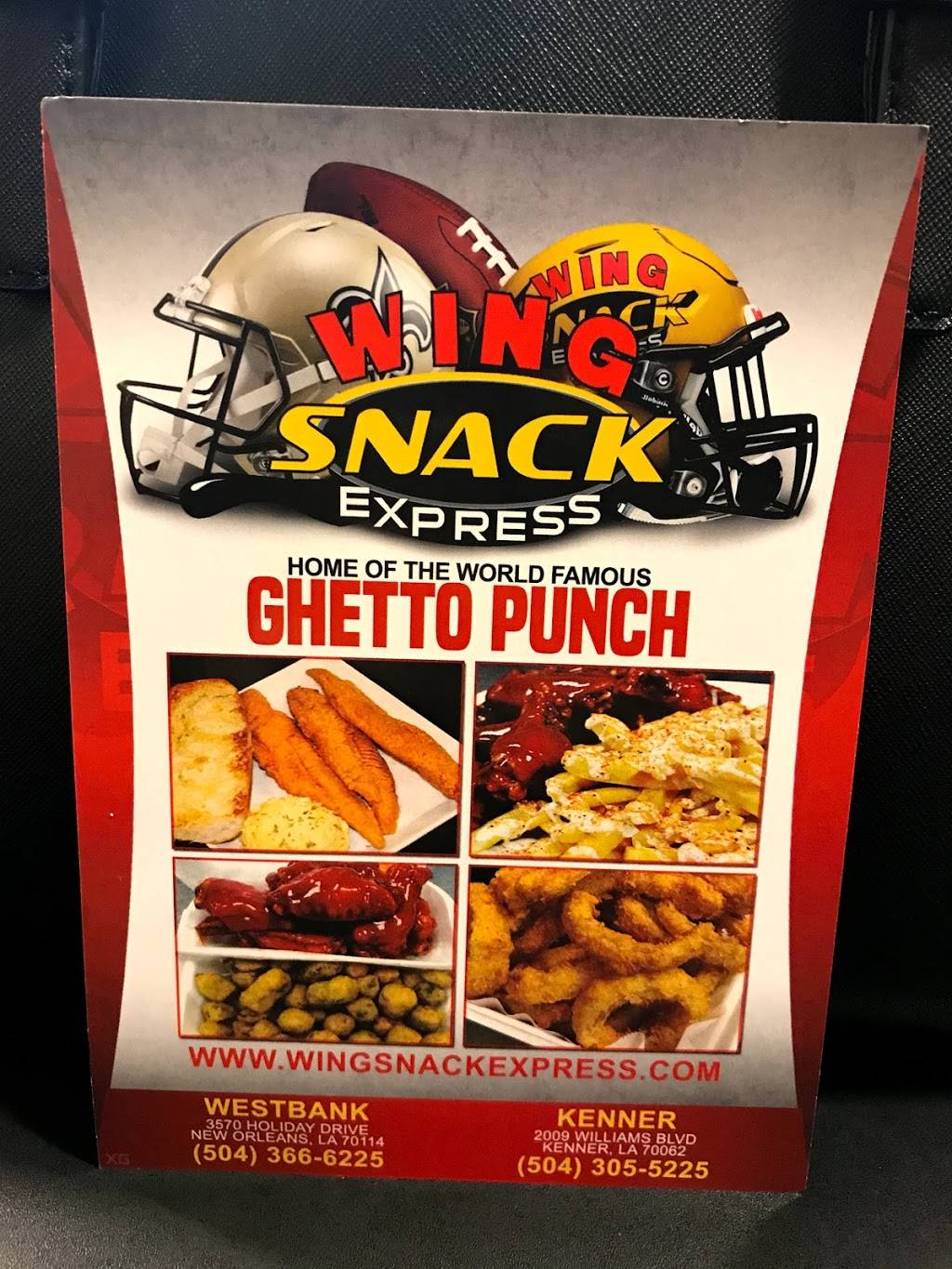 Wing Snack Express | restaurant | 3570 Holiday Dr #1, New Orleans, LA 70114, USA | 5043666225 OR +1 504-366-6225