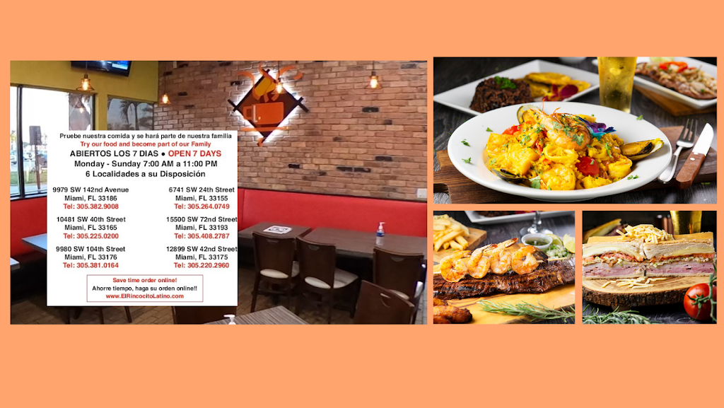 El Rinconcito Latino Calle Ocho | restaurant | 8488 SW 8th St, Miami, FL 33144, USA | 7867035780 OR +1 786-703-5780