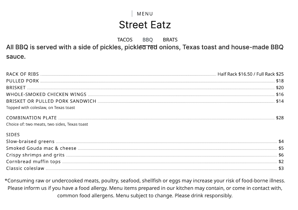 Street Eatz | restaurant | 1721 W Canal St, Milwaukee, WI 53233, USA | 4142171888 OR +1 414-217-1888