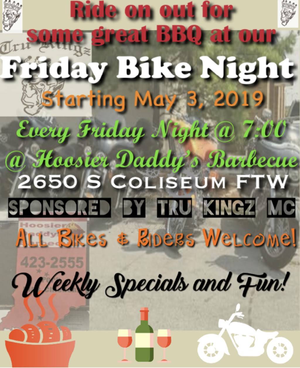 Hoosier Daddys Barbeque | restaurant | 2650 South, Coliseum Blvd S, Fort Wayne, IN 46803, USA | 2604232555 OR +1 260-423-2555