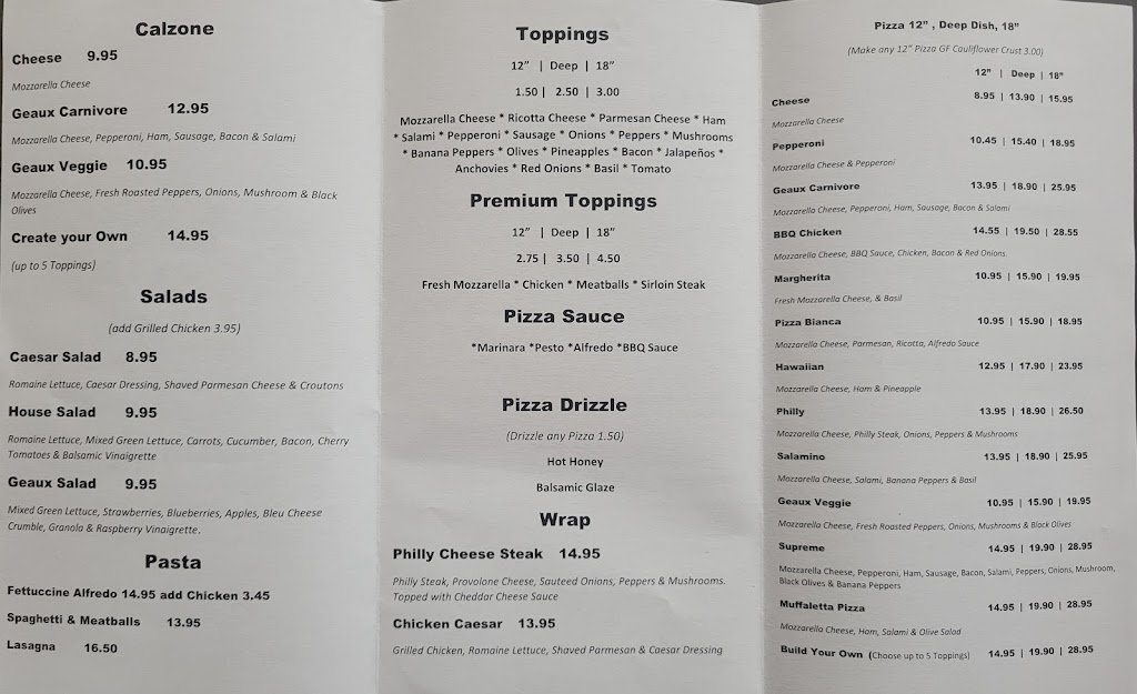 Geaux Pizza & Wings | restaurant | 82361 LA-25, Folsom, LA 70437, USA | 9857964207 OR +1 985-796-4207