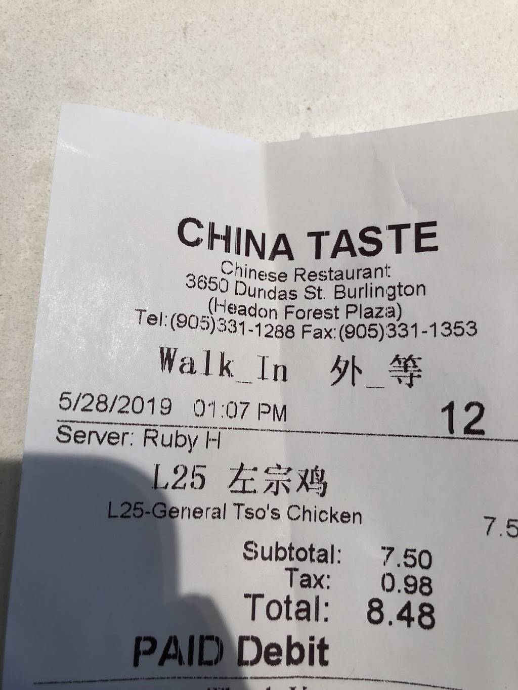 China Taste | restaurant | 3650 Dundas St, Burlington, ON L7M 4B8, Canada | 9053311288 OR +1 905-331-1288