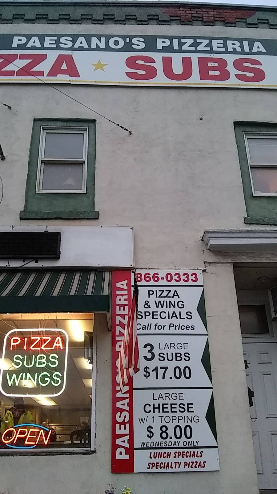 Paesanos Pizzeria | restaurant | 8 W Main St, Mohawk, NY 13407, USA | 3158660333 OR +1 315-866-0333