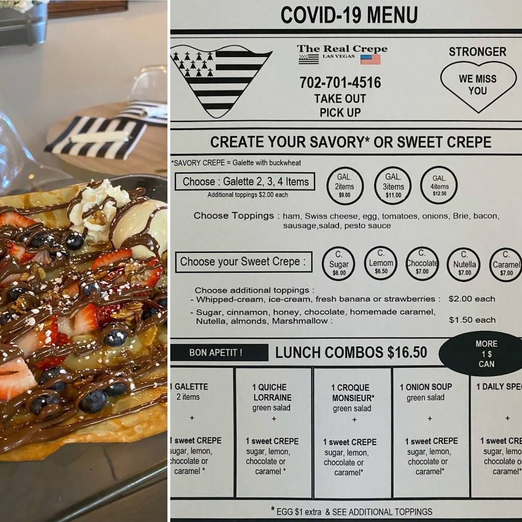 The Real Crepe | restaurant | 7595 W Washington Ave #160, Las Vegas, NV 89128, USA | 7027014516 OR +1 702-701-4516