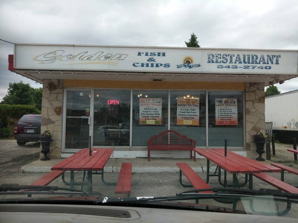 Golden Fish & Chips | restaurant | 684 St David St N, Fergus, ON N1M 2K8, Canada | 5198432740 OR +1 519-843-2740