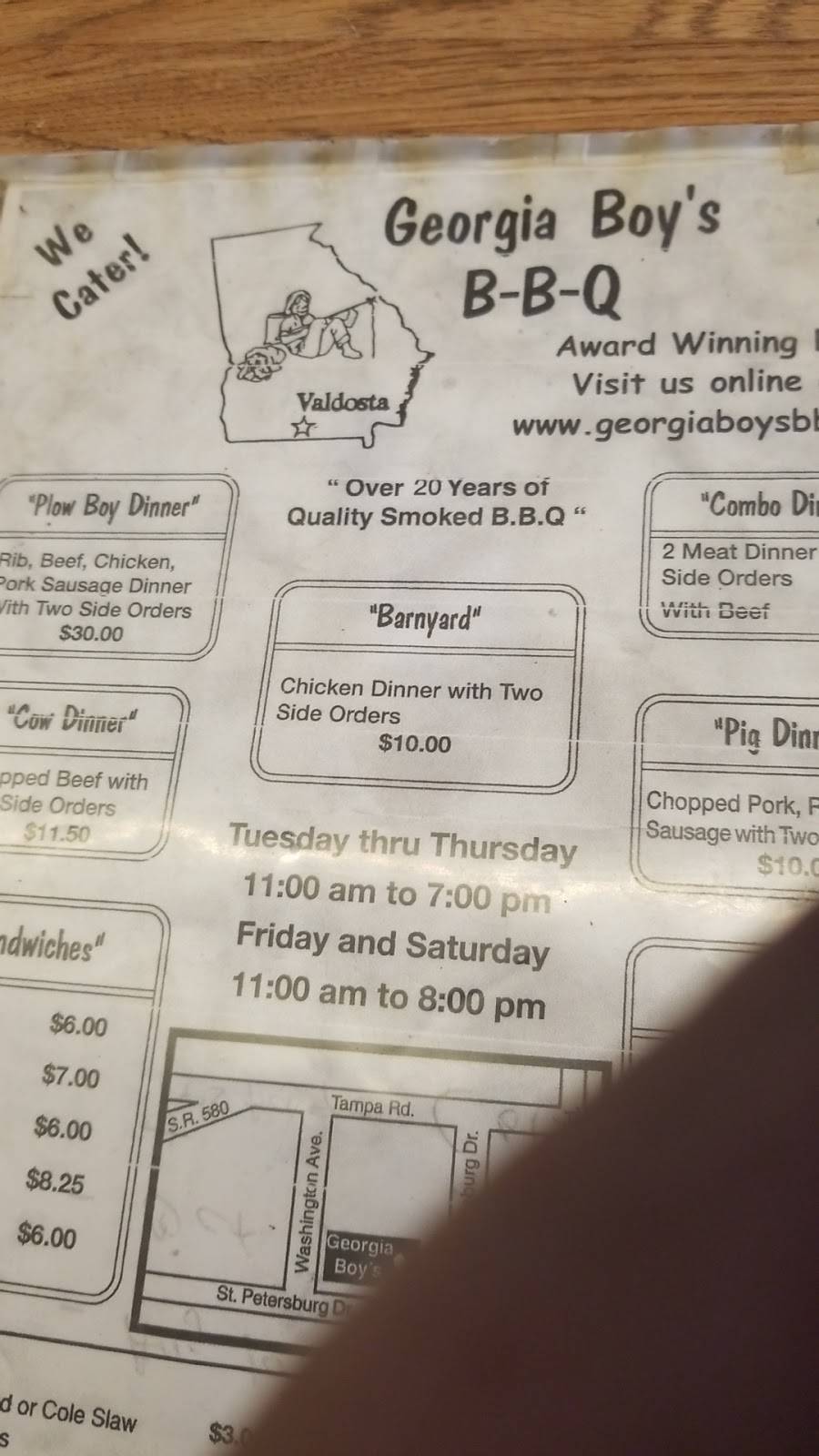 Georgia Boys B-B-Q | restaurant | 205 St Petersburg Dr E, Oldsmar, FL 34677, USA | 8138544498 OR +1 813-854-4498