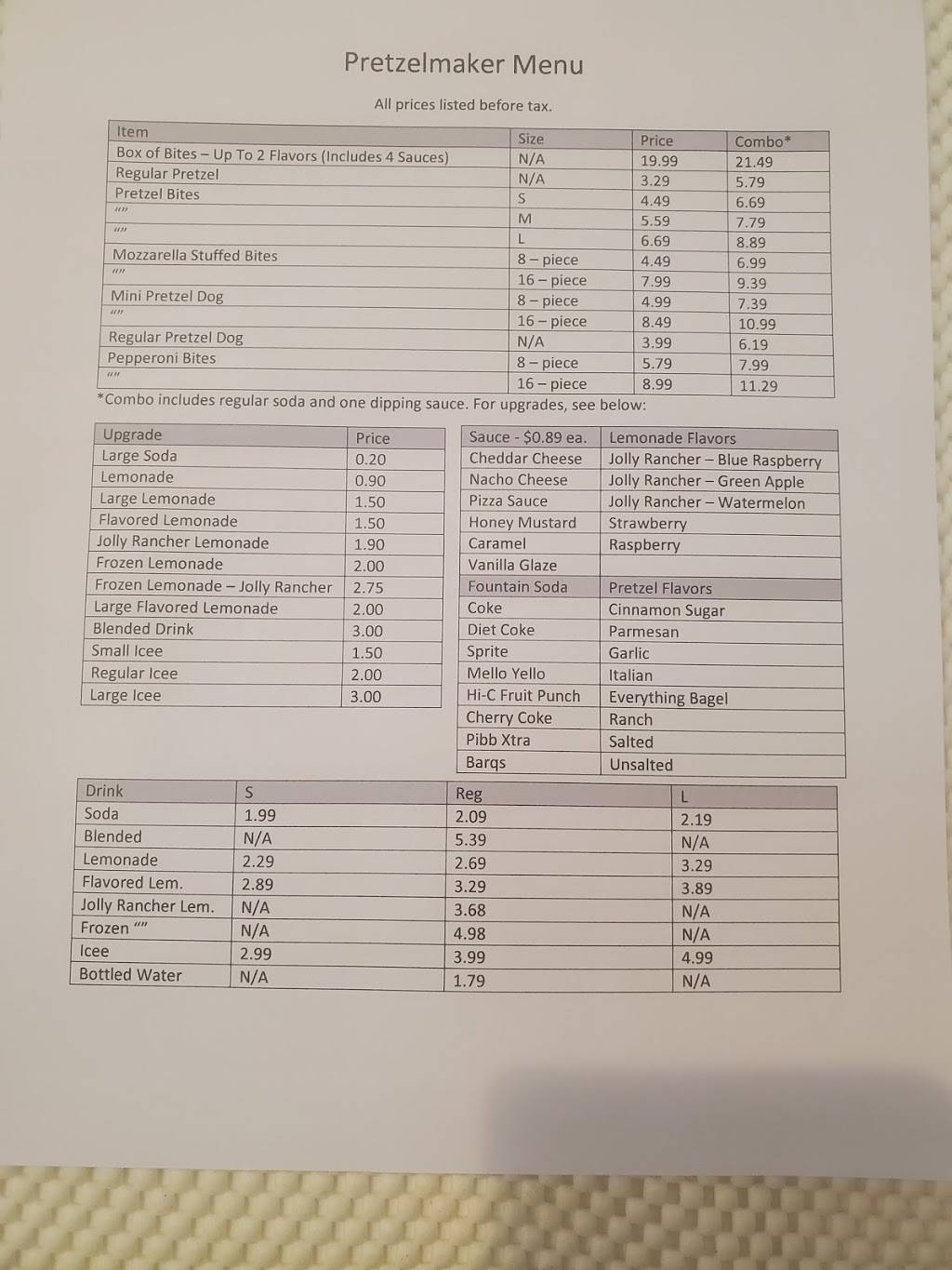 Pretzelmaker | restaurant | 4101 W Division St, St Cloud, MN 56301, USA | 3202512553 OR +1 320-251-2553