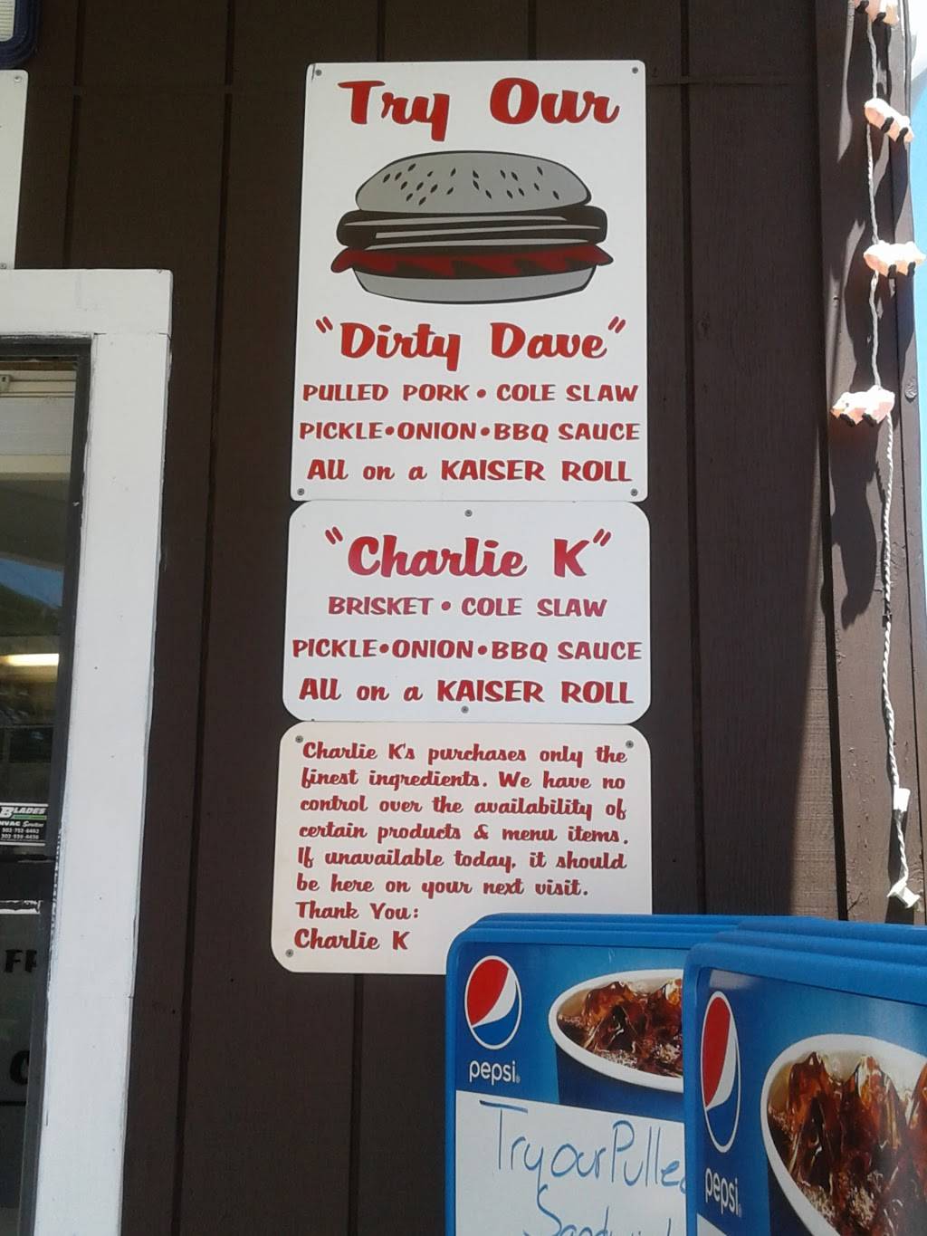 Charlie Ks BBQ | restaurant | 95 Atlantic Ave, Ocean View, DE 19970, USA | 3025392227 OR +1 302-539-2227