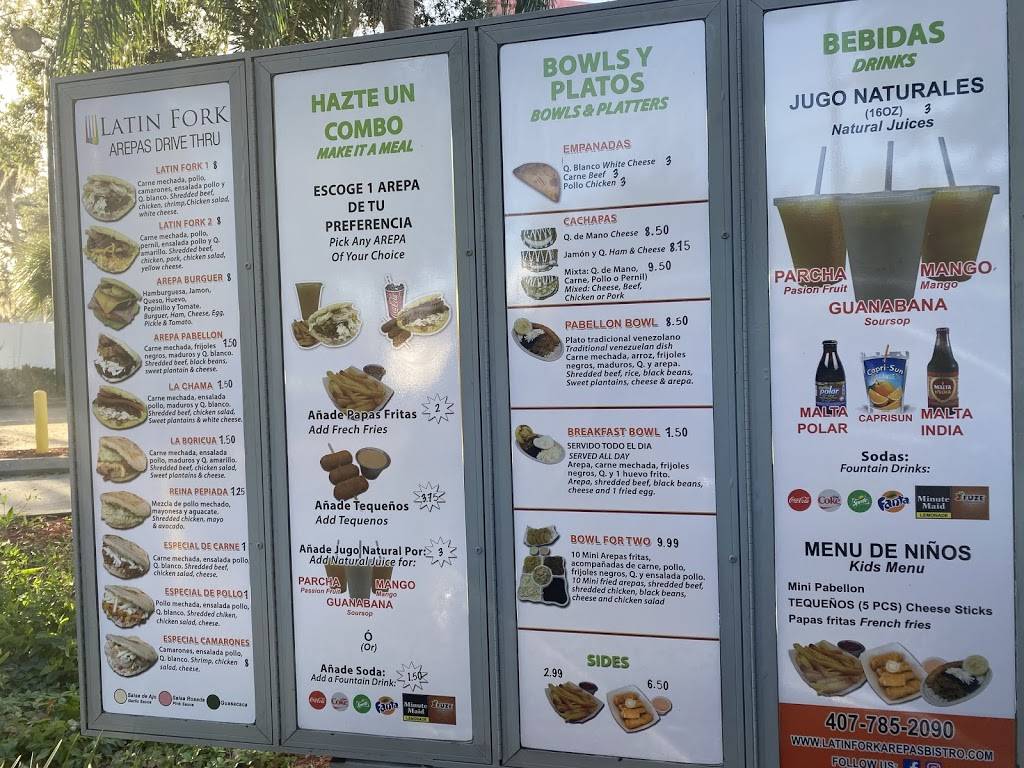 Latin Fork Arepas drive thru | restaurant | 280 E Vine St, Kissimmee, FL 34744, USA | 4077852090 OR +1 407-785-2090