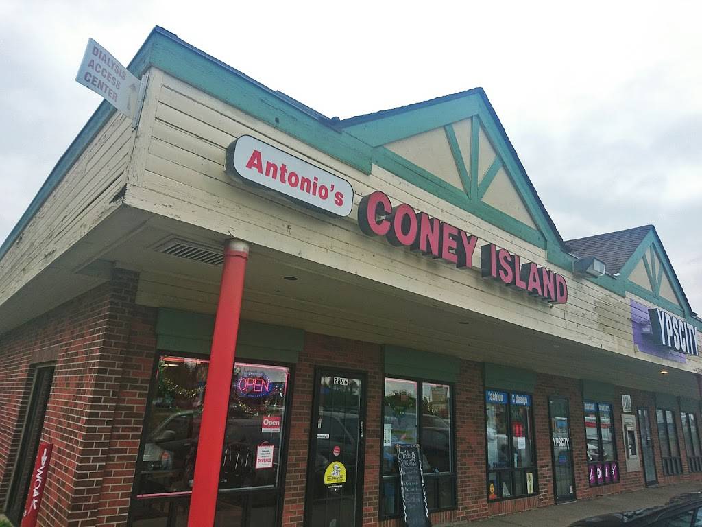 Antonios Coney Island | restaurant | 2896 Washtenaw Ave, Ypsilanti, MI 48197, USA | 7349057321 OR +1 734-905-7321