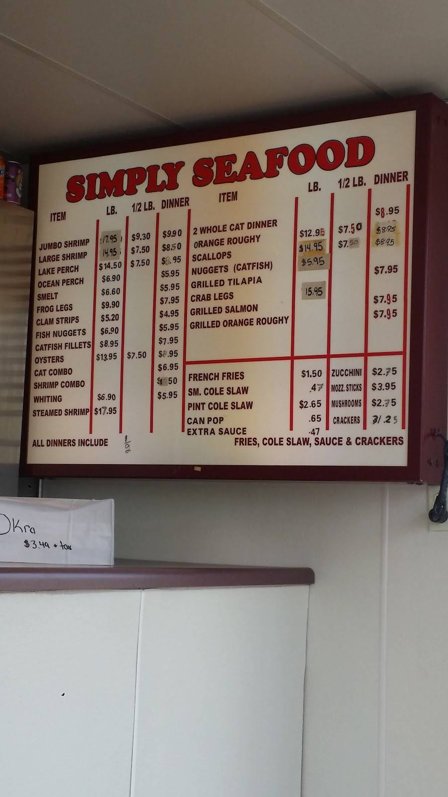 Simply Seafood | restaurant | 5516 Broadway, Merrillville, IN 46410, USA | 2199803411 OR +1 219-980-3411