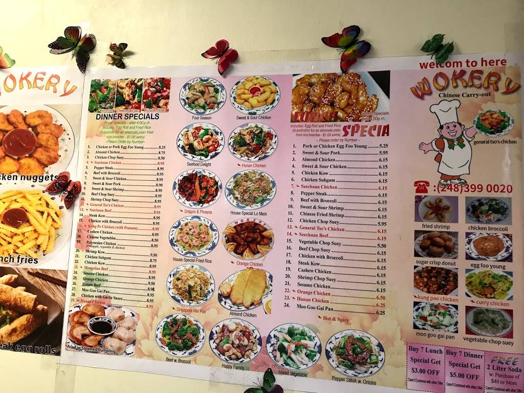 Wokery Chinese food | meal takeaway | 28079 John R Rd, Madison Heights, MI 48071, USA | 2483990020 OR +1 248-399-0020