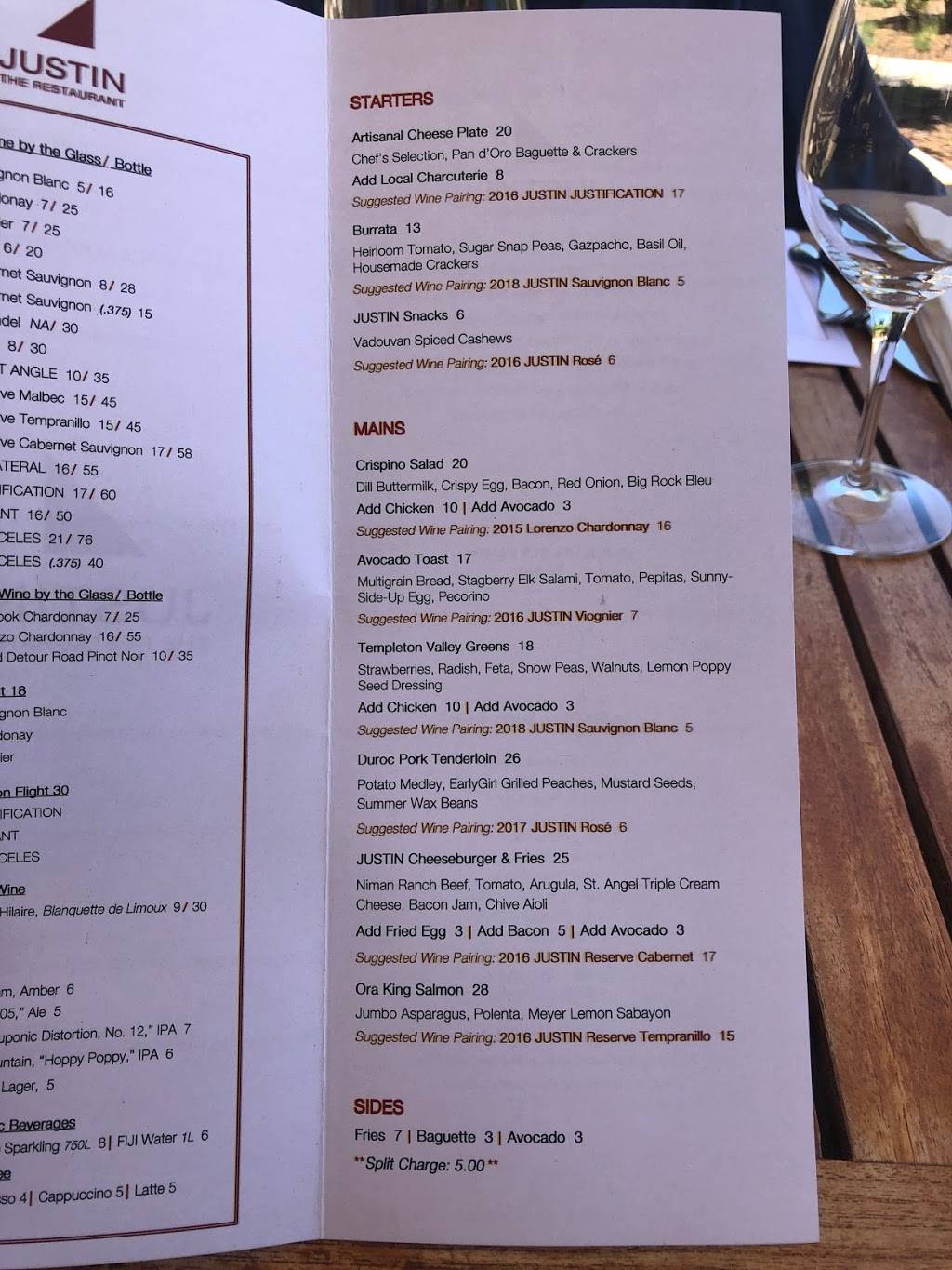 The Restaurant at Justin | restaurant | 11680 Chimney Rock Rd, Paso Robles, CA 93446, USA | 8052386932 OR +1 805-238-6932