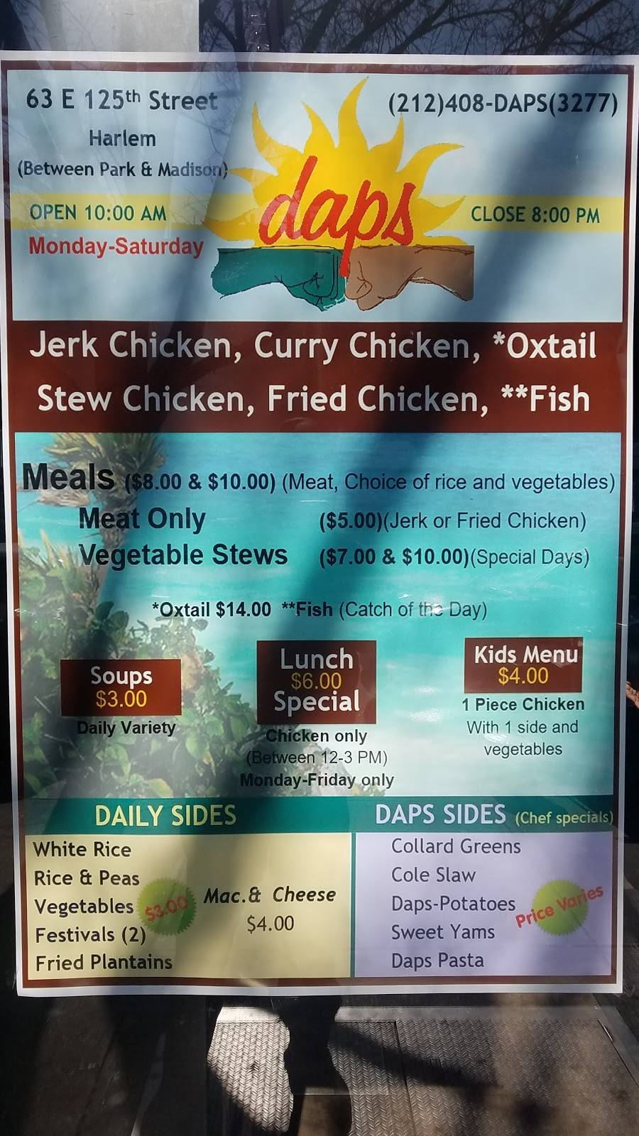 Daps | restaurant | 63 E 125th St, New York, NY 10035, USA | 2124083277 OR +1 212-408-3277
