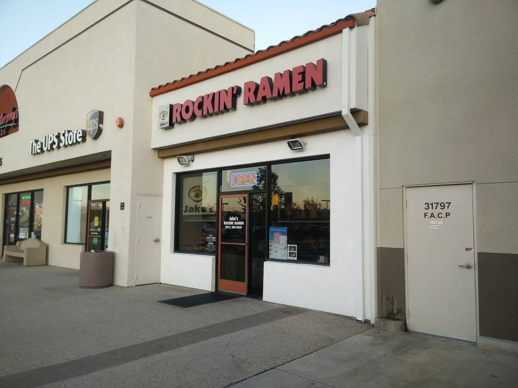 Jakes Rockin Ramen | restaurant | 31805 Temecula Pkwy #9, Temecula, CA 92592, USA | 9513020275 OR +1 951-302-0275