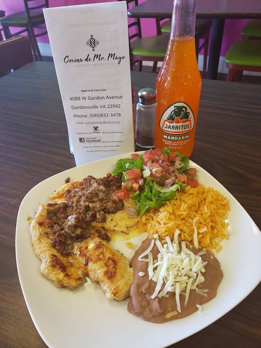 Cocina De Mr Mayo | restaurant | 408B W Gordon Ave, Gordonsville, VA 22942, USA | 5408323478 OR +1 540-832-3478