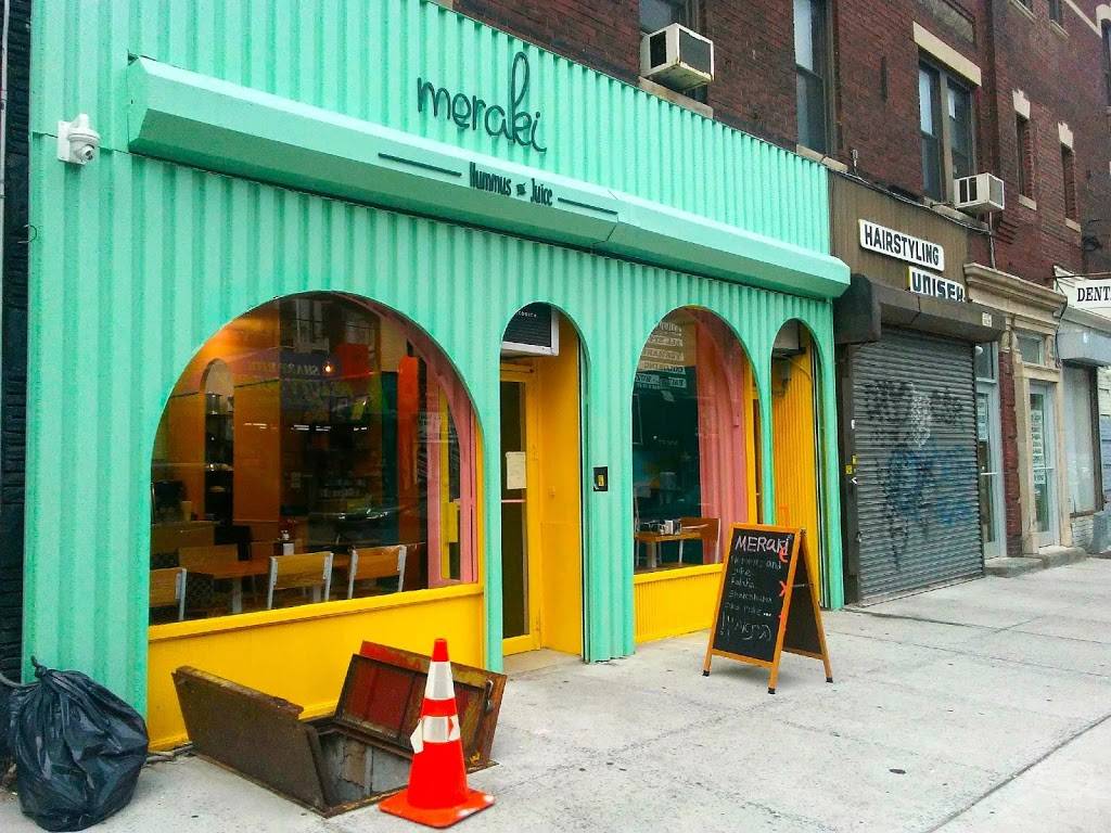Meraki Hummus & Juice | restaurant | 1671-73A E 13th St, Brooklyn, NY 11229, USA | 7186767420 OR +1 718-676-7420