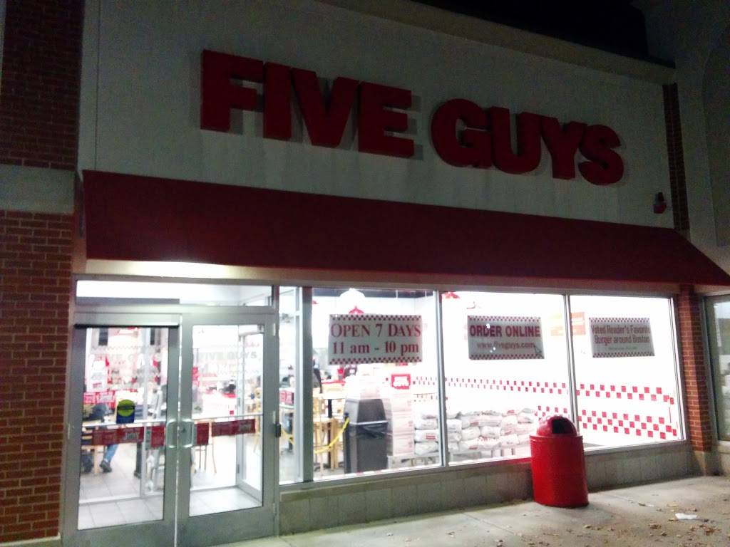 Five Guys | meal takeaway | 1030 Main St, Waltham, MA 02451, USA | 7816470555 OR +1 781-647-0555