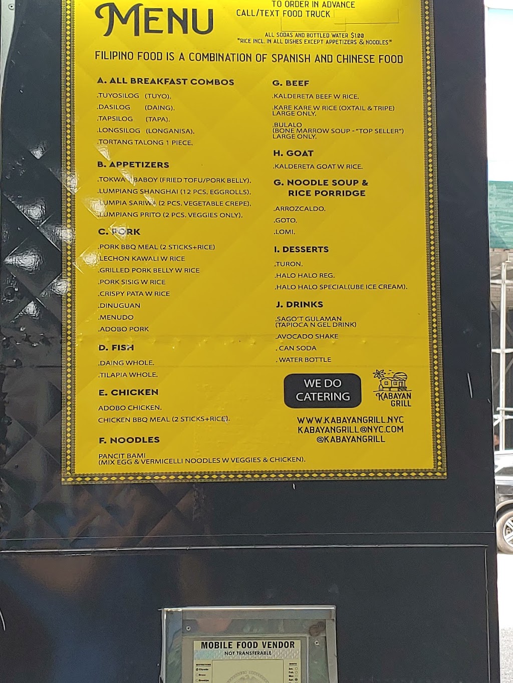 Kabayan Grill Food Truck | restaurant | East Harlem, New York, NY 10029, USA | 9177335859 OR +1 917-733-5859