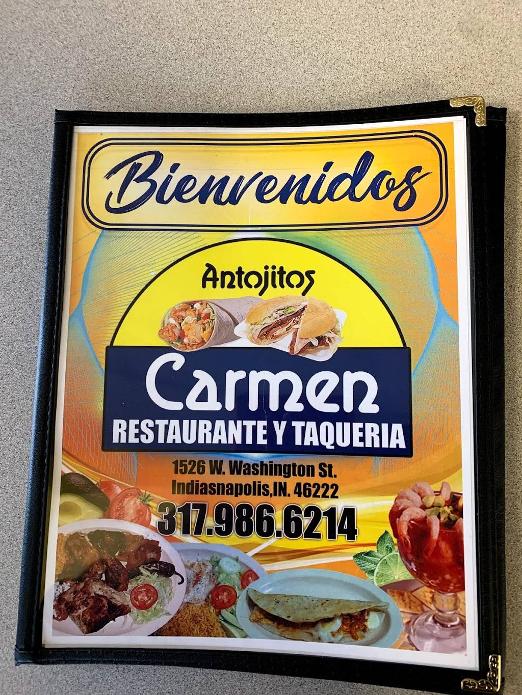 Antojitos Carmen Restaurant & Taqueria | restaurant | 1526 W Washington St, Indianapolis, IN 46222, United States | 3179866214 OR +1 317-986-6214