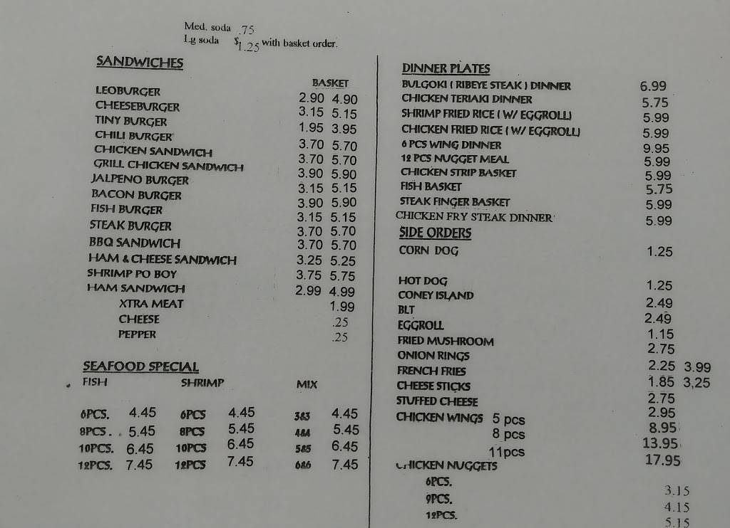 Leos Burger | restaurant | 1602 Bayou Rd, La Marque, TX 77568, USA | 4099387651 OR +1 409-938-7651