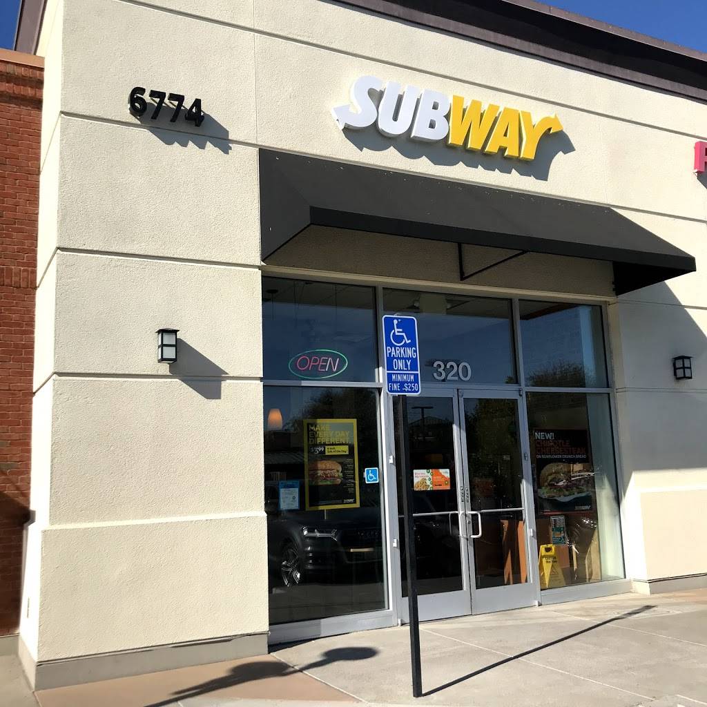 Subway Restaurants | restaurant | 6774 Bernal Ave, Gateway ShoppingCtr Suite 320, Pleasanton, CA 94566, USA | 9253988118 OR +1 925-398-8118