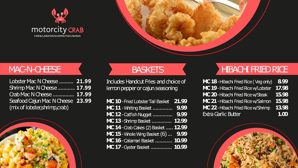 Motorcity Crab | restaurant | 14846 W Seven Mile Rd, Detroit, MI 48235, USA | 3136464134 OR +1 313-646-4134