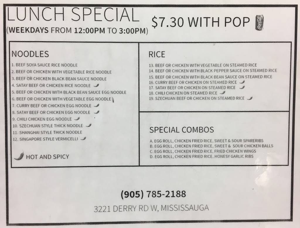 Wok for U | restaurant | 3221 Derry Rd W, Mississauga, ON L5N 8R8, Canada | 9057852188 OR +1 905-785-2188