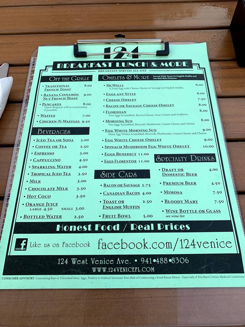 124 Breakfast, Lunch, & More | restaurant | 124 W Venice Ave, Venice, FL 34285, USA | 9414888306 OR +1 941-488-8306