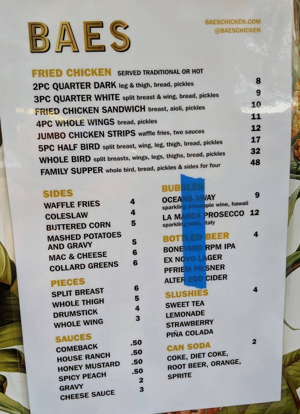 BAES Fried Chicken | restaurant | 1613 SE Bybee Blvd, Portland, OR 97202, USA | 9713526954 OR +1 971-352-6954