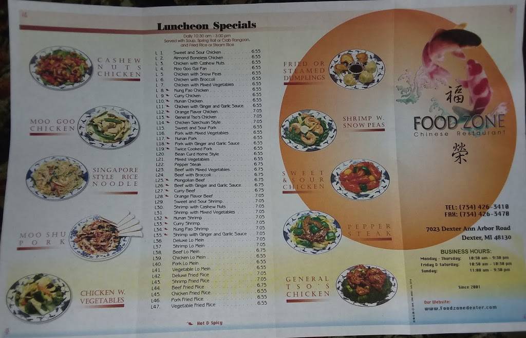 Food Zone | restaurant | 7023 Dexter Ann Arbor Rd, Dexter, MI 48130, USA | 7344263410 OR +1 734-426-3410