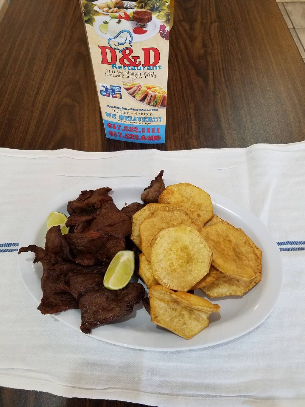 D & D Restaurant | meal takeaway | 3141 Washington St, Jamaica Plain, MA 02130, USA | 6175221111 OR +1 617-522-1111