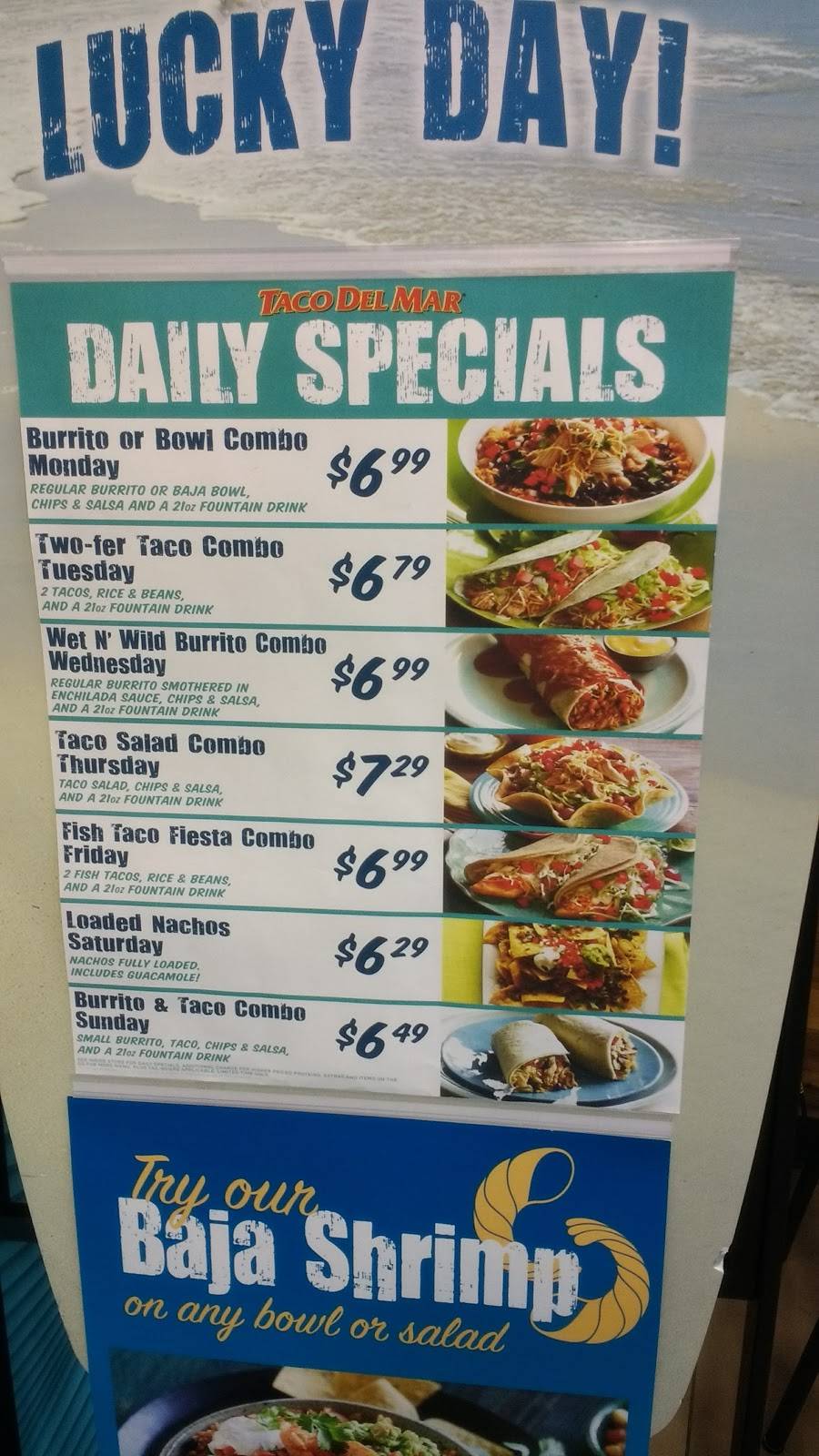 Taco Del Mar | restaurant | 3944 S Garnett Rd, Tulsa, OK 74146, USA | 9189387152 OR +1 918-938-7152