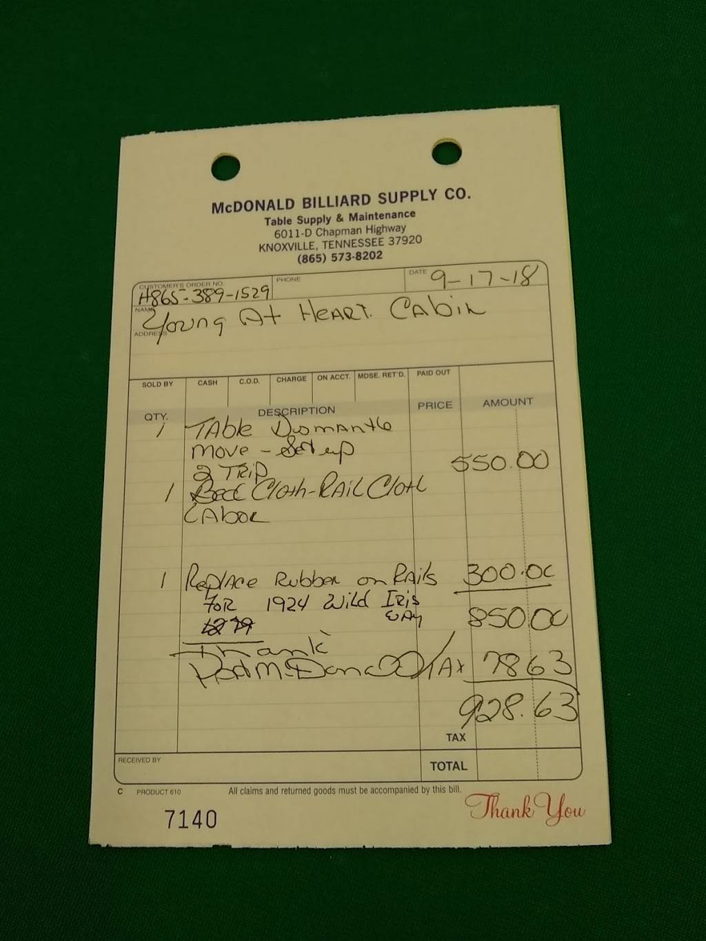 Mcdonalds Billiard Supply Co | restaurant | 6011 Chapman Hwy, Knoxville, TN 37920, USA | 8655738202 OR +1 865-573-8202
