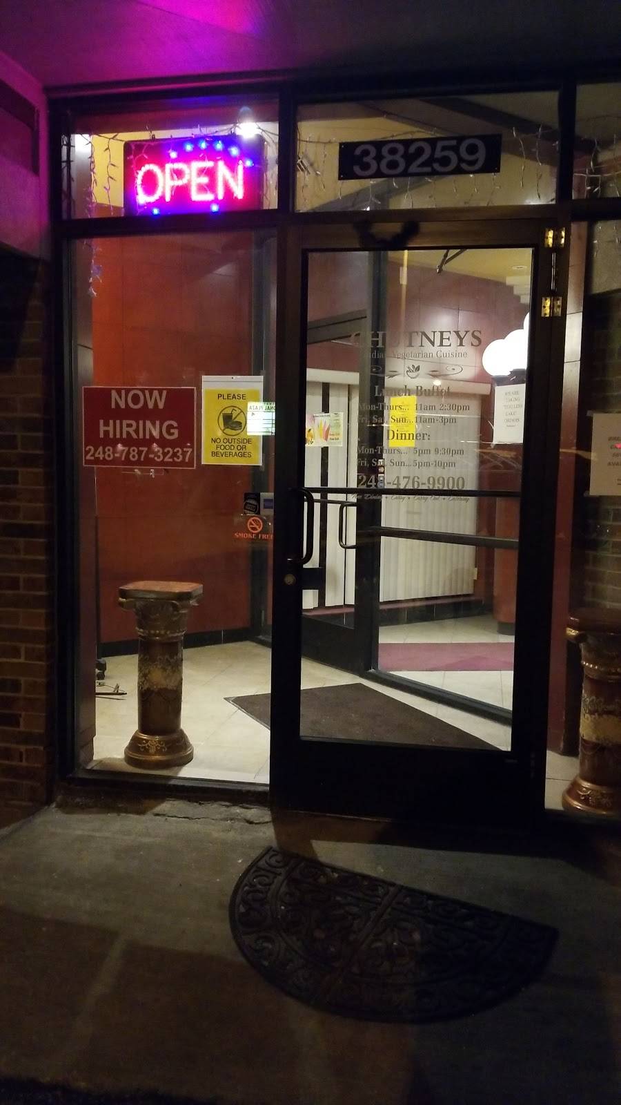 Chutneys | restaurant | 38259 W 10 Mile Rd, Farmington Hills, MI 48335, USA | 2488019296 OR +1 248-801-9296